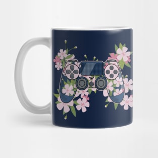 Japanese Sakura Cherry Blossom Video Game Console Controller for Gamer Mug